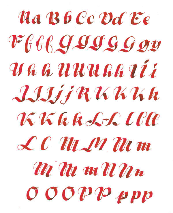 Alphabet typographié