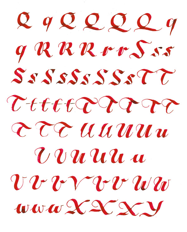 Alphabet typographié